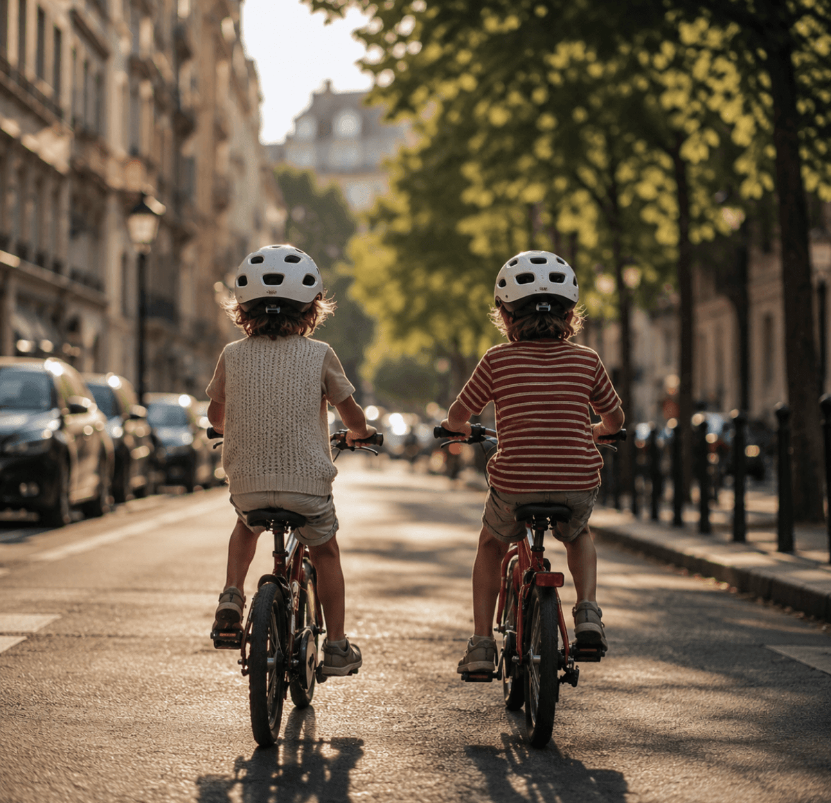 A young rider cycling outdoors